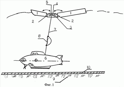 Увеличение времени автономного плавания подводного аппарата за счет параллельного подключения плавающего волнового источника электроэнергии