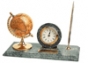 Часы на подставке с ручкой и глобусом