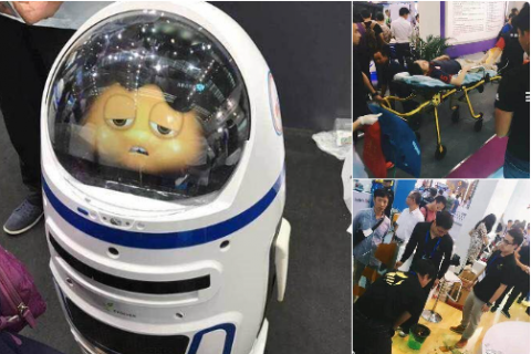 Первый случай нападения робота на человека произошел на выставке IT в Китае