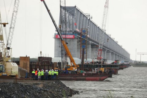 Железнодорожный мост Нижнеленинское – Тунцзян будет сдан в 2018 году