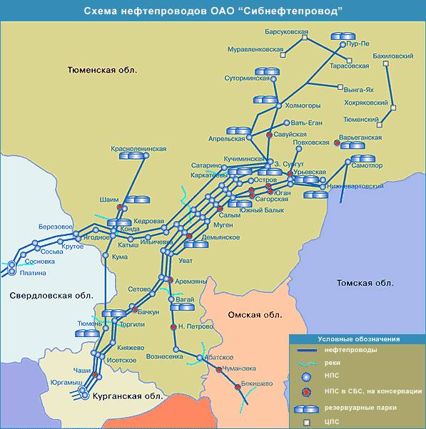 Дружба схема трубопровода