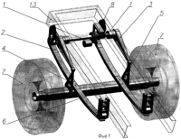 Подвеска транспортного средства тяги, которой жестко соединены с осью колес, а продольные рычаги шарнирно соединены с рамой