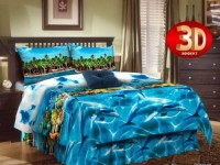 Комплект постельного белья Бязь 3D "Дельфины" коллекция "Жасмин" 2 сп