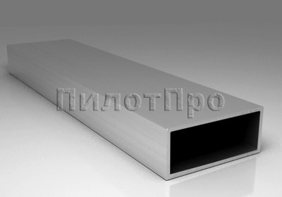 Алюминиевая труба без обработки поверхности, прямоугольная, 40х20х1,5 (2,0м)