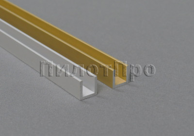 Анодированный алюминиевый швеллер, 10х10х10х1,5 (1,0м)