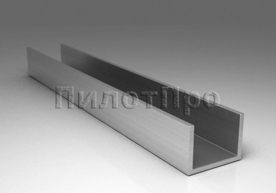Алюминиевый швеллер для обработки поверхности, 10х10х10х1,5 (2,0м)