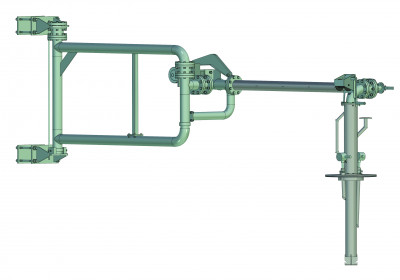 Поворотный кронштейн стояка СВН-100Г с торсионом