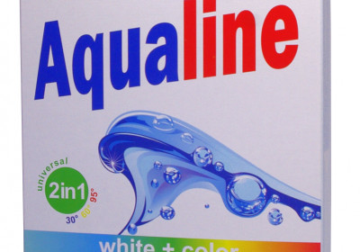Порошок «Aqualine universal» для белого и цветного белья 0,4кг/ спайка 22 шт