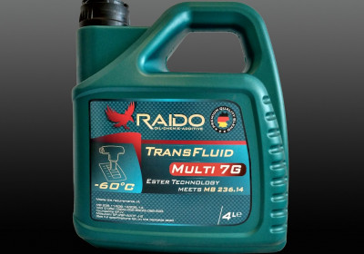 RAIDO Trans Fluid Multi 7G - синтетическая ATF Ester Technology Multi-Vehicle