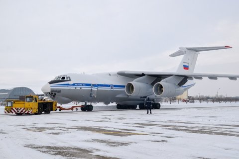 В АО «Спектр-Авиа» завершили покраску второго серийного самолета Ил-76МД-90А