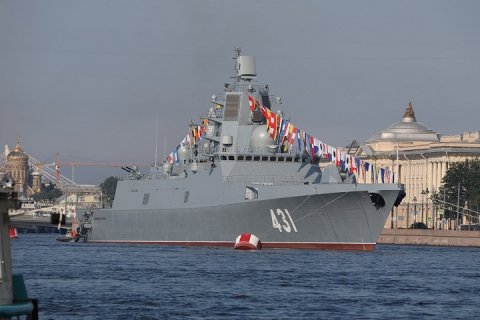 На фрегате «Адмирал флота Касатонов» поднят Андреевский флаг