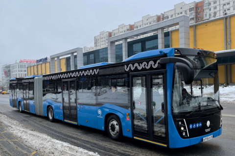 Новый составной автобус КАМАЗ проходит испытания в столице