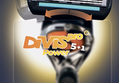 Сменные кассеты для бритья DIVIS PRO POWER5+1, 8 кассеты в упаковке