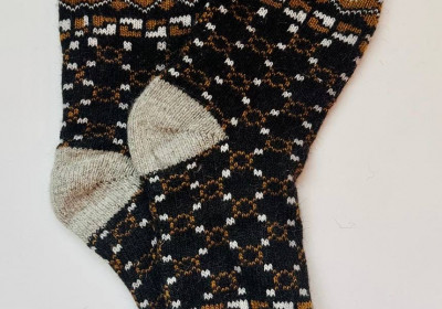 Тёплые мужские шерстяные носки с рисунком