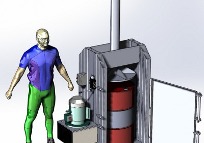 Пресс-пакетировщик вертикальный для бочек Кубер-20ВБ